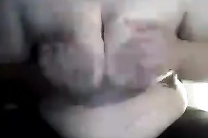 My perverted slutwife jiggles her saggy full natural pantoons on a camera