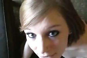 Saucy redhead babe gives me excellent oral job after pool