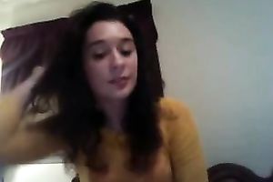 Skinny and shy legal age teenager playgirl on livecam lastly flashes 'em