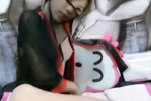 Asian yummy looking soaked vagina at its most good in solo movie scene