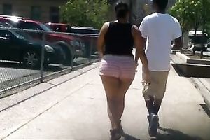 Sensual horny white wife with large caboose acquires caught on hidden web camera in the street