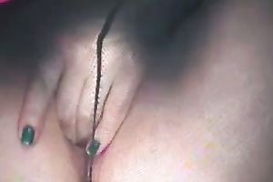 Homemade nylon fetish solo with my slutwife fingering her vagina