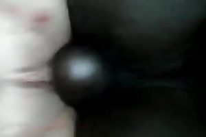 Black dick with big balls reamed constricted white snatch