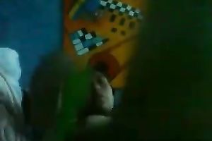 Latina dilettante legal age teenager playgirl playing with a very lengthy fake penis
