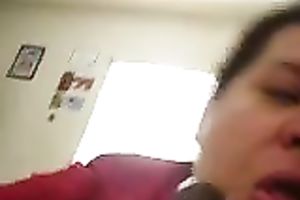 Trashy big beautiful woman is engulfing my large black penis and loving it