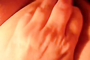 Self discharged solo action with me tickling my beefy cum-hole