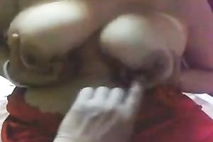 Chunky Desi webcam wench teases me with her enormous udders
