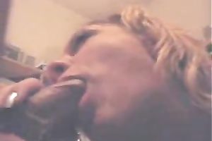 Kinky blonde harlot sucks and licks my dick remarcably well