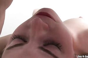 Lovely dark brown legal age teenager unfathomable mouths hard rod with excitement