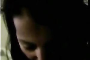Cute Indian dilettante sweetheart gives excellent fellatio in POV