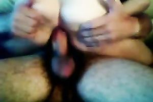 Riding my hot hirsute boyfriend on top with my dark hole