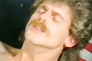 Horny white women caresses her snatch watching indecent porn movie