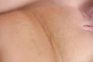 Curvy blonde wench Crystal copulates herself with purple dildo