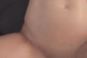 Sexy brunette hair wife with well stacked body gives oral job in advance of sex