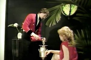 Feisty redhead mama is engulfing soaked rod deepthroat in a hawt retro porn clip