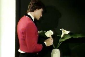 Feisty redhead mama is engulfing soaked rod deepthroat in a hawt retro porn clip