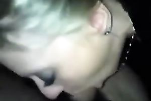 Cock-hungry blond whore can't stop sucking my boner