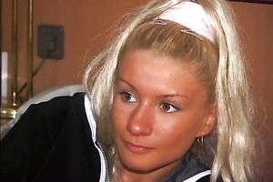 Blonde hussy and her ally acquire willing for foursome sex