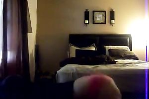 Webcam solo movie scene with a chubby dilettante dark brown twerking