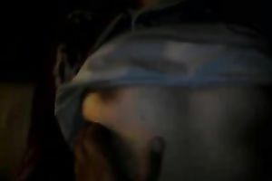 Neat hoe with pierced navel strokes my wang until I cum