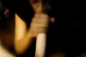 Amateur ebon floozy sucks my cock and enjoys it a lot