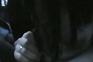 My miniature tittied girlfriend gives me a valuable tugjob in my car