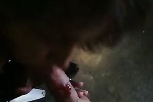 My slutty GF in dark nylons knows how to give a admirable orall-service