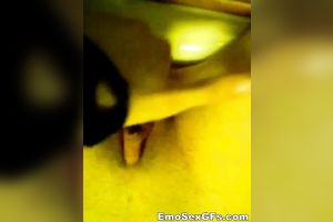 Luscious legal age teenager masturbates her muff in the bath
