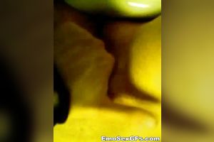 Luscious legal age teenager masturbates her muff in the bath