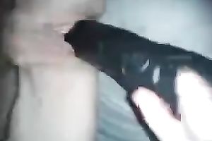 Watch me fucking my skinny GF's hairless pussy with a large marital-device