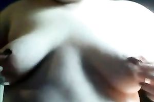 Kneading my biggest natural jugs and playing with my teats