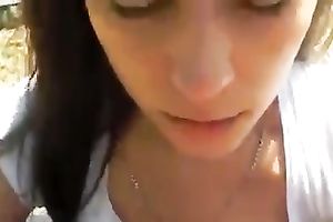 Filming my hawt and sexy GF engulfing my balls and penis