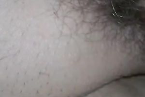Playing with hairy milf white slit of my European cheating wife