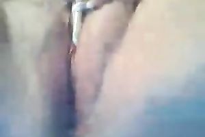 Rubbing my smooth cunt to agonorgasmos with a diminutive vibrator