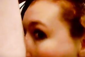 Redhead cutie munching my rod for jizz flow facial on cam
