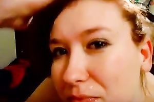 Redhead cutie munching my rod for jizz flow facial on cam