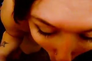 Redhead cutie munching my rod for jizz flow facial on cam