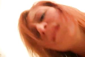 Sweet redhead slim legal age teenager likes the knob in her face hole