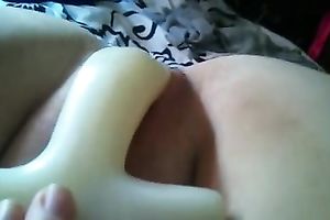 Masturbating with a sex toy and putting it in my hairless cookie