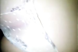Watch my corpulent amateur wife fingering her slit and engulfing my prick