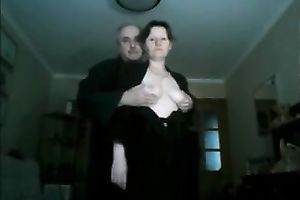 Playing with my wife's hairy cunt in front of a camera