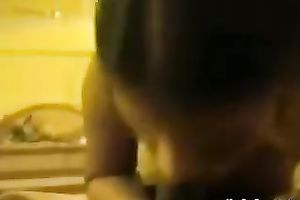 Whorish Indian teen babe with large natural marangos is engulfing hard jock deepthroat