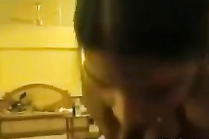 Whorish Indian teen babe with large natural marangos is engulfing hard jock deepthroat