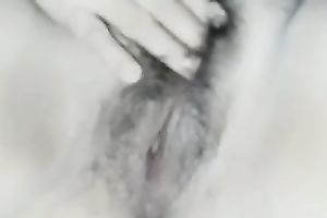 Check out hairy white bawdy cleft of my older hotwife closeup