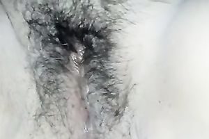 Check out hairy white bawdy cleft of my older hotwife closeup