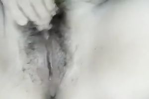 Check out hairy white bawdy cleft of my older hotwife closeup