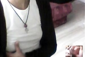 My lascivious girlfriend can't live without showing off her petite breasts