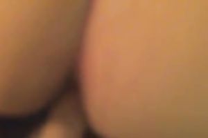 Chubby GF with large boobs toys her pussy and receives anal fucked afterward