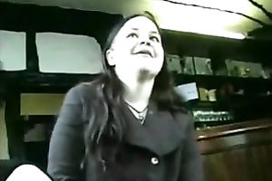 Chubby bimbo with well-matured love muffins is wanking her cookie in public