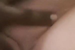 Sexy blondie appears to be to be obsessed with her lover's dark dick